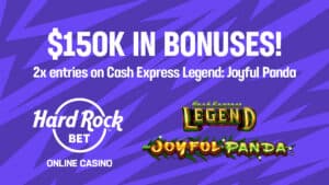 150K in Bonuses, 2x entries on Cash Express Legend Joyful Panda