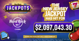 The New Jersey jackpot has hit for $2,097,043.30